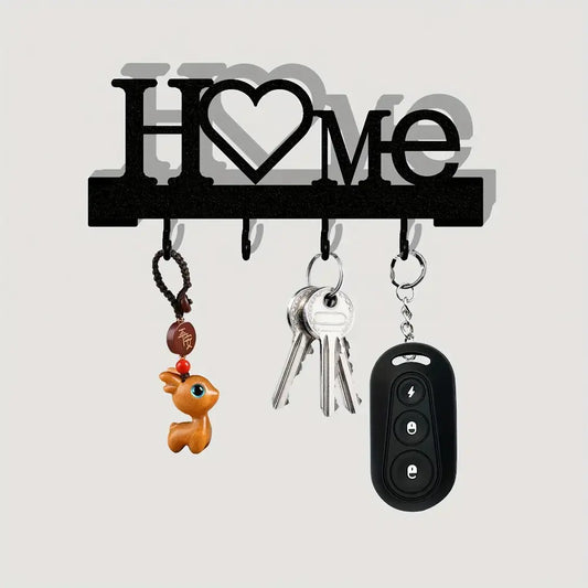 Humwam 1 Pc Modern Metal Key Hook, Drill-Free Wall Mount Organizer, Practical Key Hanger for Entryway, Multi-Functional Hook for Keys & Small Gadgets