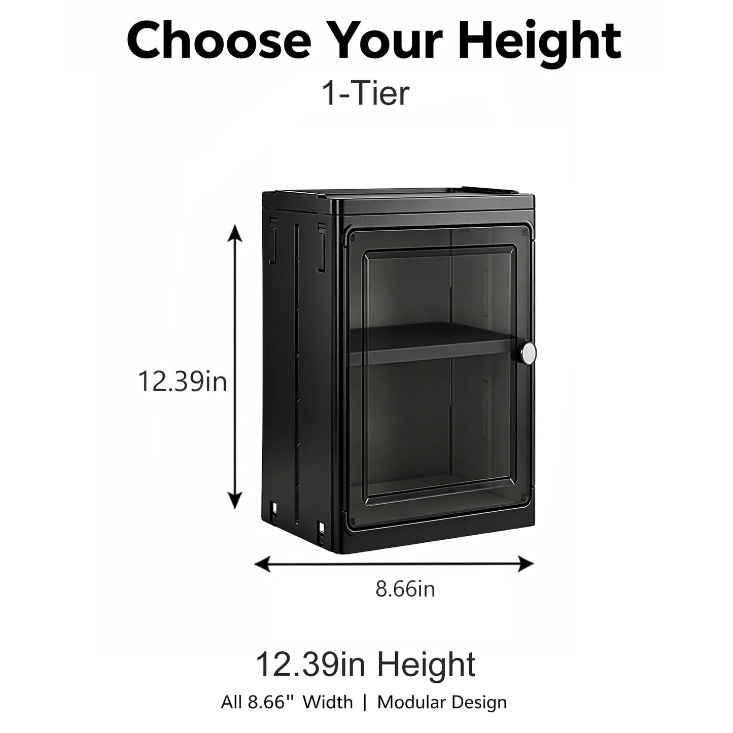 White Freestanding PP Plastic Pantry Storage Cabinet - 5-Tier Slim Narrow Unit with 360° Swivel Casters, Adjustable Shelves, Flat Fold, Lockable Modern Design, Furniture Storage for Kitchen Organizing, Bathroom