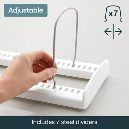 Storemore Adjustable Bakeware Rack with Dividers for Organized Baking Pan Storage