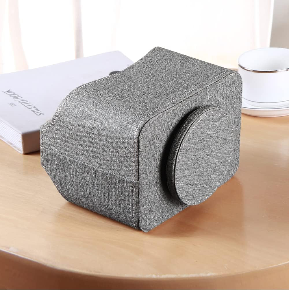 PU Leather 360° Rotatable Remote Control Organizer for Nightstands