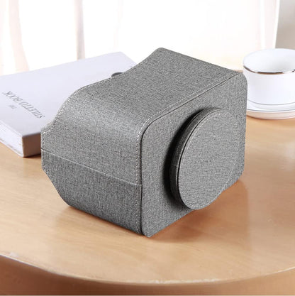 PU Leather 360° Rotatable Remote Control Organizer for Nightstands