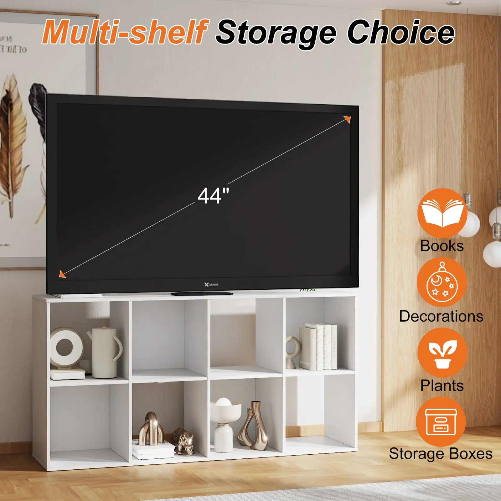 Cube Storage Organizer, Open Cube Bookshelf with Removable Back Panels, Stackable Display Bookcase for Living Room, Bedroom, Entryway
