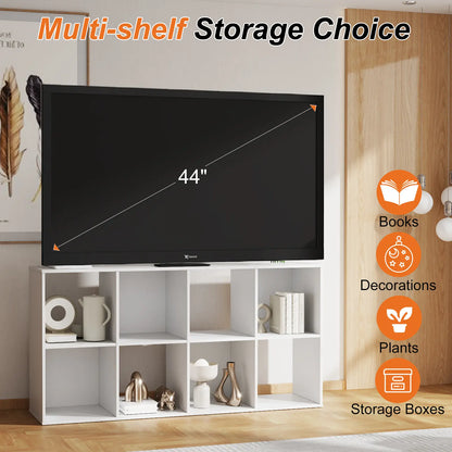 Cube Storage Organizer, Open Cube Bookshelf with Removable Back Panels, Stackable Display Bookcase for Living Room, Bedroom, Entryway