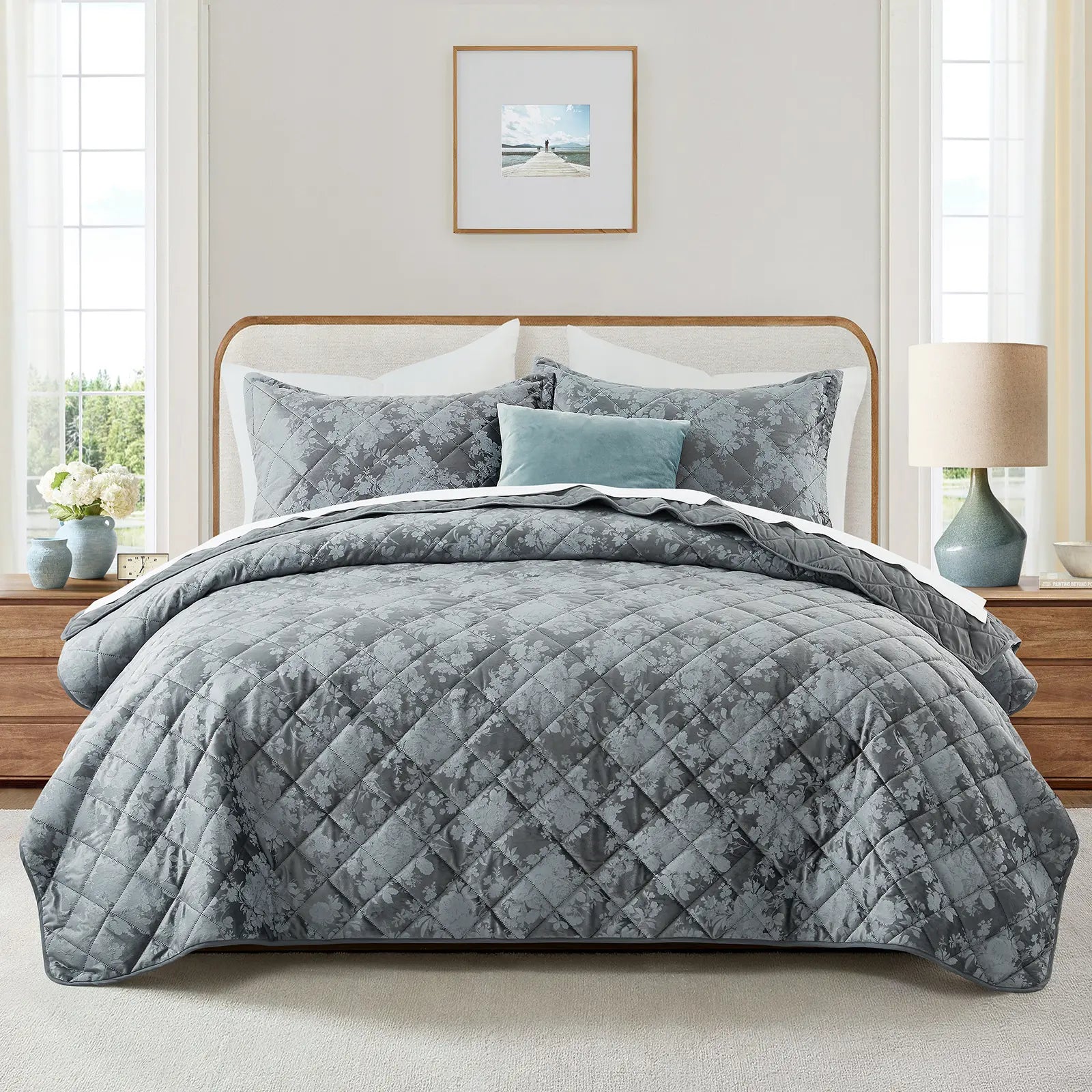 Transform your bedroom with the Imperial Homeware Floral Ultrasonic Bedspread Set! 🌸 Lightweight, breathable, and machine washable – perfect for all seasons. Available in Twin, Queen, and King sizes! 🛏️✨ #HomeDecor #Bedding #CozyVibes