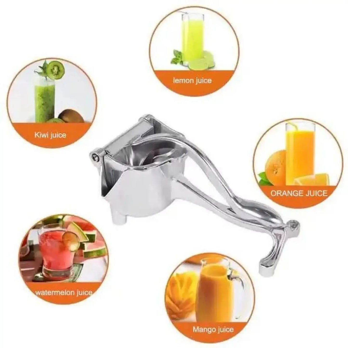 Aluminum Manual Fruit Squeezer - Detachable Citrus Juicer for Pomegranate and Other Fruits, Compact and Easy-Clean Kitchen Tool