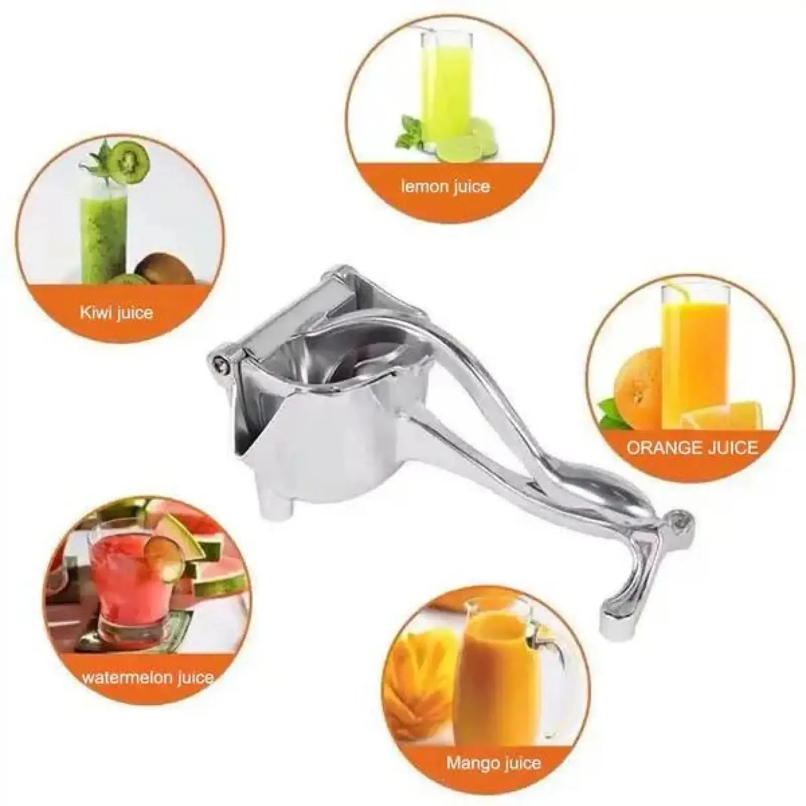 Aluminum Manual Fruit Squeezer - Detachable Citrus Juicer for Pomegranate and Other Fruits, Compact and Easy-Clean Kitchen Tool