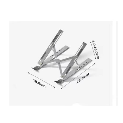 Portable Aluminum Laptop Stand - Foldable Notebook Support Bracket for MacBook Air and Pro Accessories