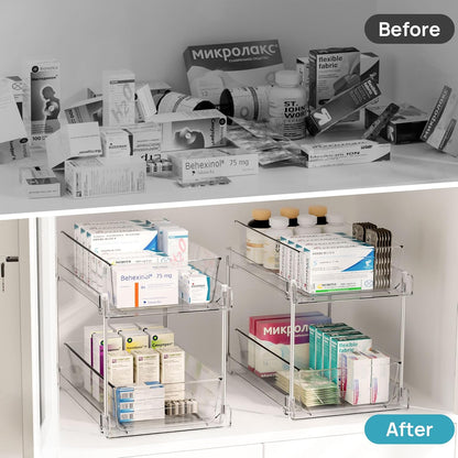 4-Pack Standard Under-Sink Bathroom Organizer