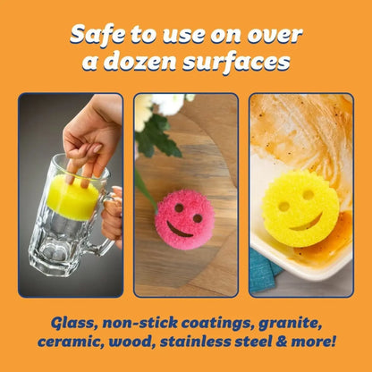 (8-Pack) Scrub Daddy & Scrub Mommy Kitchen Cleaning Tools - Bpa-Free Polymer Foam, Built-In Sponges & Scouring Pads, Scratch-Free Dish Scrubber, Stain & Odor Resistant Home Care Supplies, Built-In Scrub Sponges & Scouring Pads