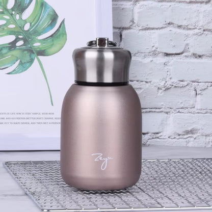 300Ml Mini Coffee Vacuum Flasks Lovely Stainless Steel Thermos Portable Travel Water Bottle Insulated Thermal Bottle