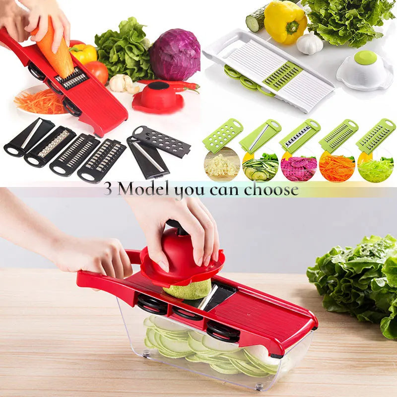 Vegetable Cutter with Steel Blade Slicer Potato Peeler Carrot Cheese Grater Vegetable Slicer Kitchen Accessories