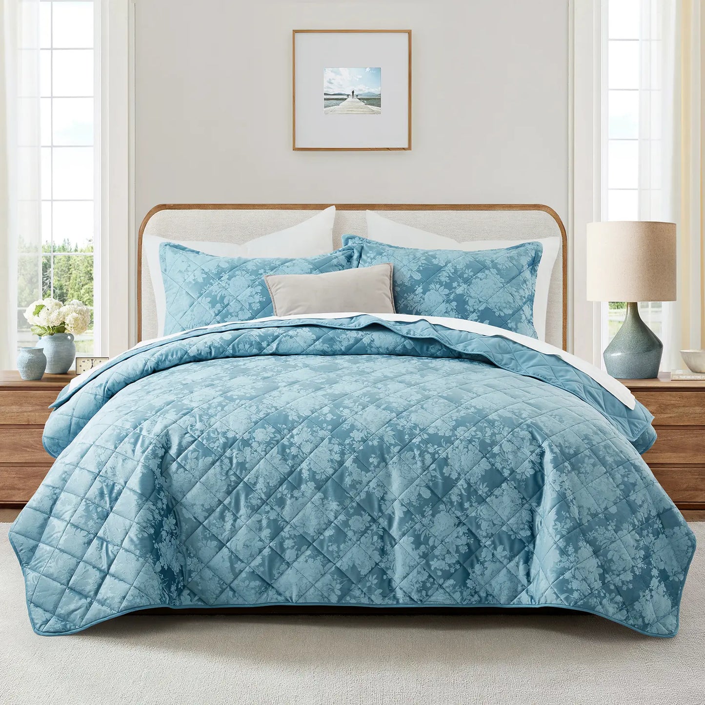 Transform your bedroom with the Imperial Homeware Floral Ultrasonic Bedspread Set! 🌸 Lightweight, breathable, and machine washable – perfect for all seasons. Available in Twin, Queen, and King sizes! 🛏️✨ #HomeDecor #Bedding #CozyVibes