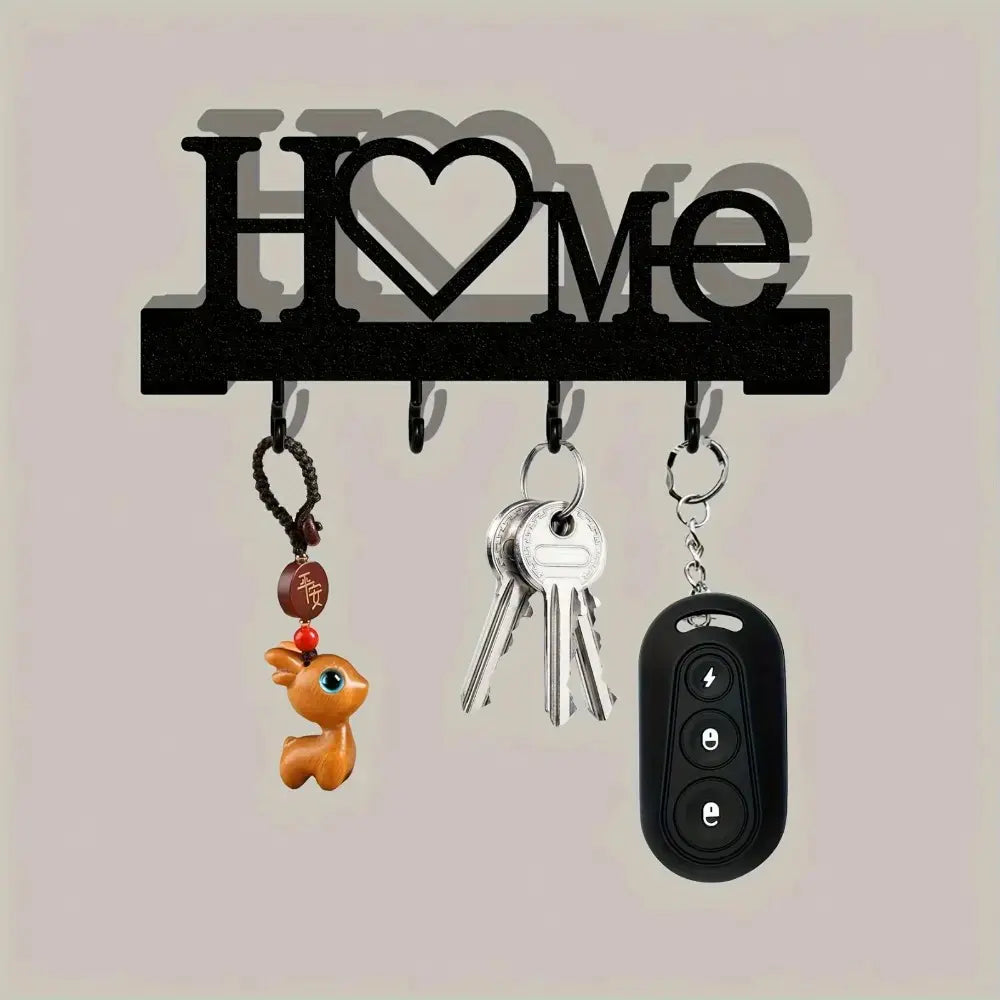 Humwam 1 Pc Modern Metal Key Hook, Drill-Free Wall Mount Organizer, Practical Key Hanger for Entryway, Multi-Functional Hook for Keys & Small Gadgets