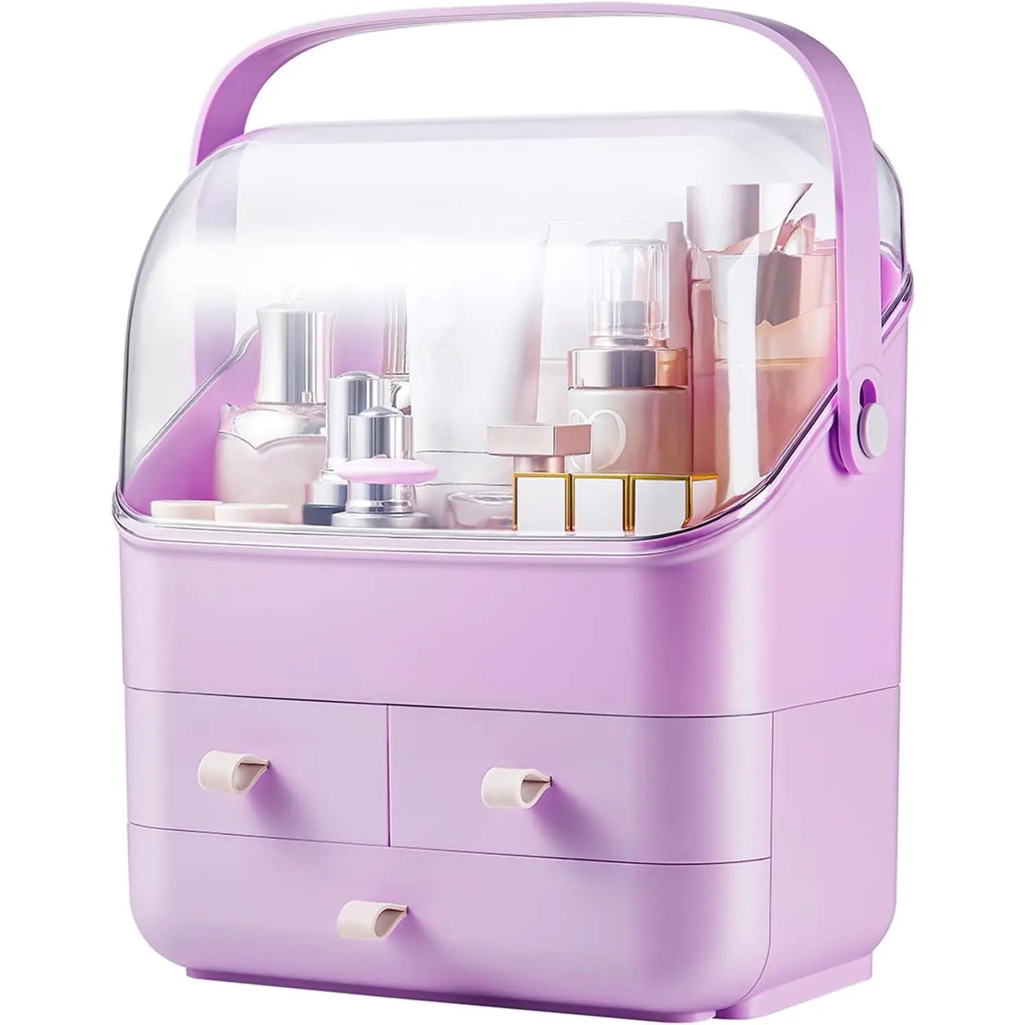 Deluxe Makeup Organizer with Drawers - Elegant Vanity Storage Solution for Makeup and Skincare Products
