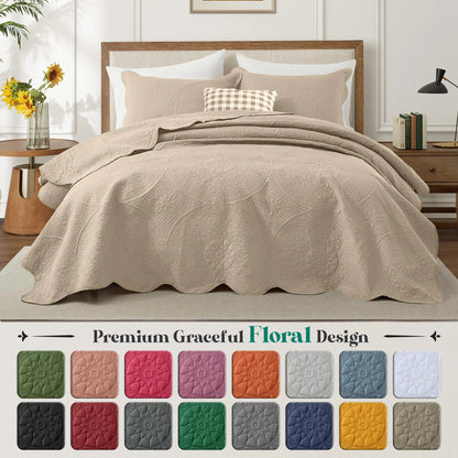 Transform your bedroom with the Imperial Homeware Floral Ultrasonic Bedspread Set! 🌸 Lightweight, breathable, and machine washable – perfect for all seasons. Available in Twin, Queen, and King sizes! 🛏️✨ #HomeDecor #Bedding #CozyVibes