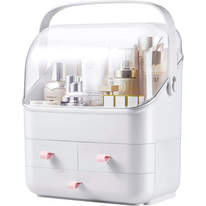 Deluxe Makeup Organizer with Drawers - Elegant Vanity Storage Solution for Makeup and Skincare Products