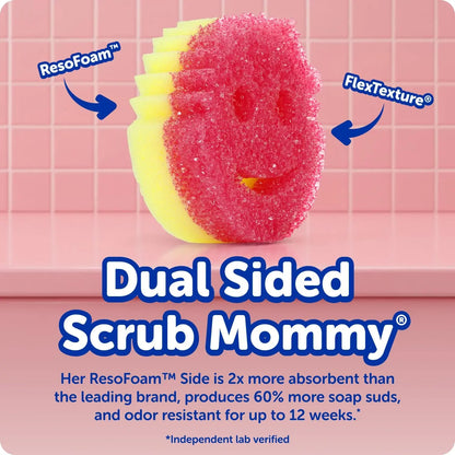 (8-Pack) Scrub Daddy & Scrub Mommy Kitchen Cleaning Tools - Bpa-Free Polymer Foam, Built-In Sponges & Scouring Pads, Scratch-Free Dish Scrubber, Stain & Odor Resistant Home Care Supplies, Built-In Scrub Sponges & Scouring Pads