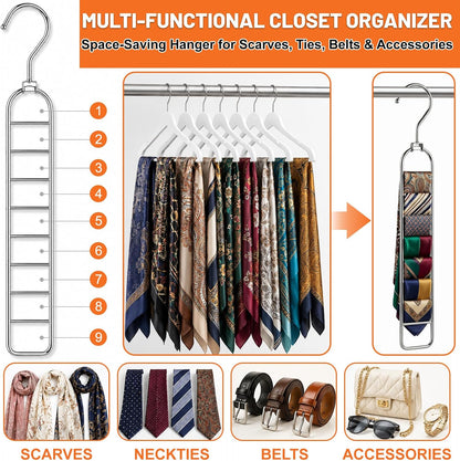 36-Hole Heavy Duty Space Saving Hangers for Closet Organizers and Storage