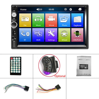 Podofo 2 Din Car Radio 7" HD Autoradio Multimedia Player 2DIN Touch Screen Auto Audio Car Stereo MP5 Bluetooth USB TF FM Camera