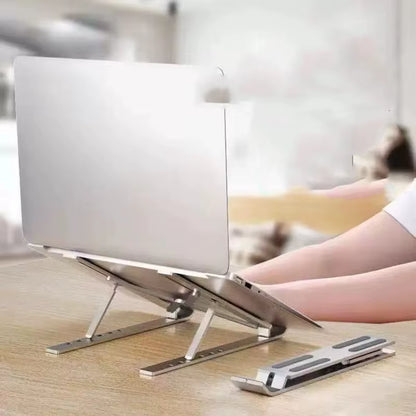Portable Aluminum Laptop Stand - Foldable Notebook Support Bracket for MacBook Air and Pro Accessories