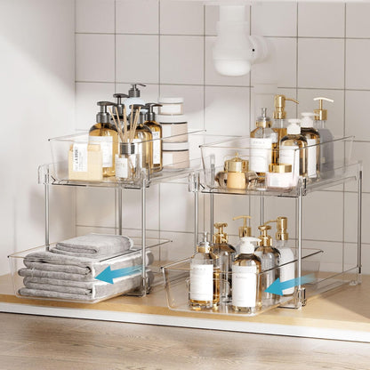 4-Pack Standard Under-Sink Bathroom Organizer