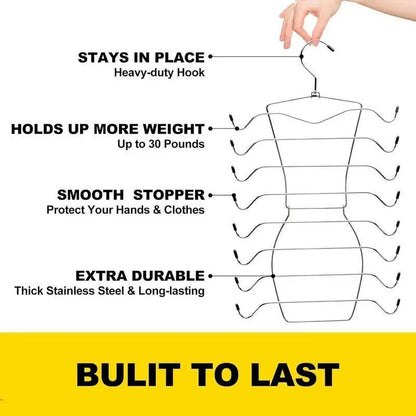 8 Layer Rotating Hanger, 2 Counts Foldable Underwear Hanger, Space Saving Clothes Hanger, Home Organizer for Bedroom, Closet, Wardrobe, Hanging, Storage Hanger, Rotatable Clothes Hanger, Space Saver Hangers