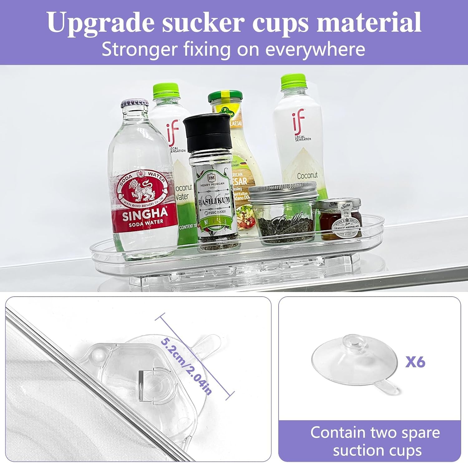 360° Rotating Lazy Susan Turntable Organizer - Versatile 11.8" x 8.7" Rectangular Storage Solution for Refrigerator, Cabinet, Pantry, and Kitchen Countertop