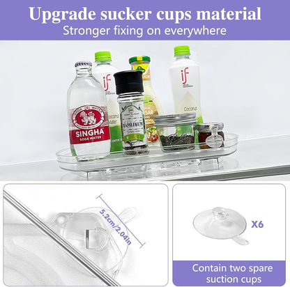 360° Rotating Lazy Susan Turntable Organizer - Versatile 11.8" x 8.7" Rectangular Storage Solution for Refrigerator, Cabinet, Pantry, and Kitchen Countertop