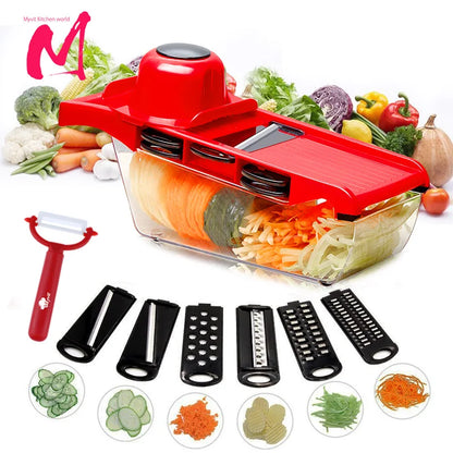 Vegetable Cutter with Steel Blade Slicer Potato Peeler Carrot Cheese Grater Vegetable Slicer Kitchen Accessories