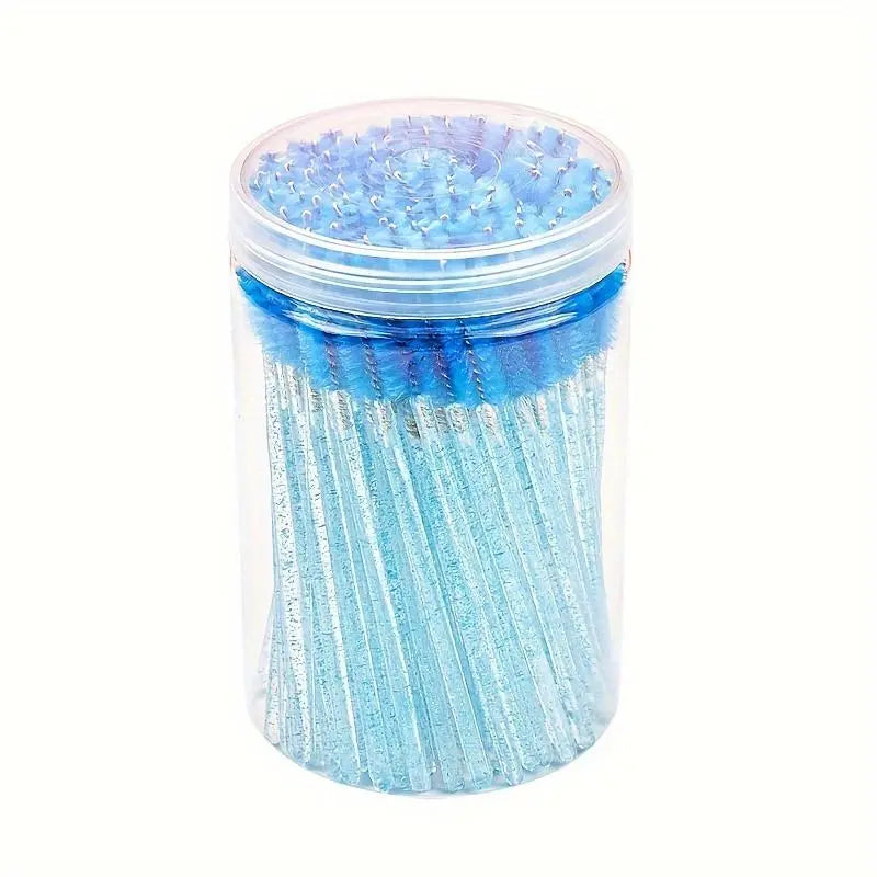 Disposable Eyelash Brush with Container, 40Pcs/Box Mascara Wands for Travel Eyelash Makeup, Portable Makeup Tools, Spoolie Accessories for Eyelash Extensions, Cosmetic Accessory, Makeup Brushes, Eyelash Tools, Cosmetics Makeup Tools