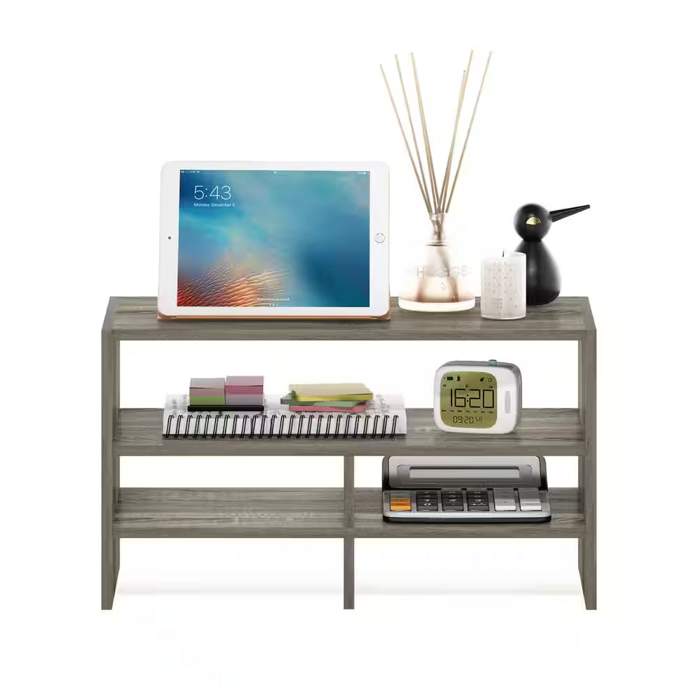 Hermite French Oak Desktop Organizer and Bookcase