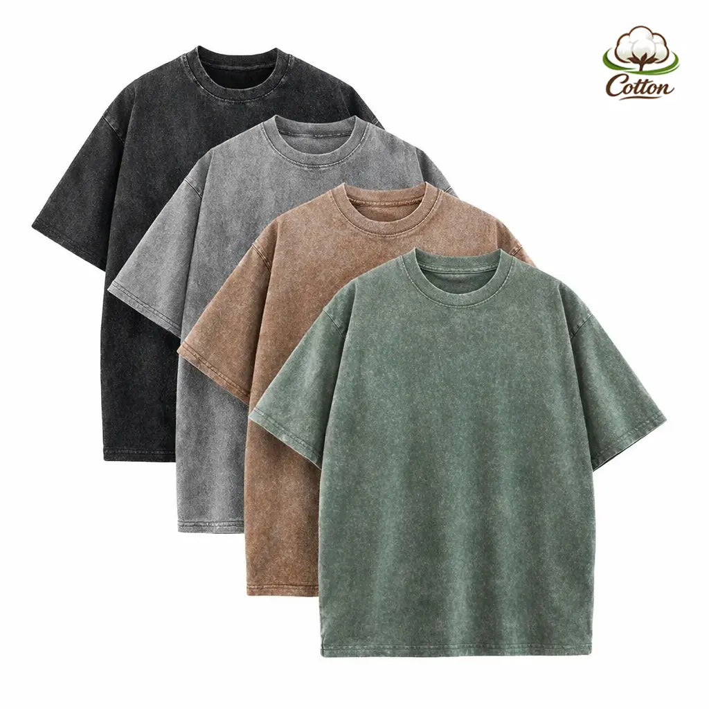 Men'S Cotton T-Shirts Half Short Sleeves Casual Loose Soild Streetwear Tops, Unisex Retro Street T-Shirts, Loose Fit Acid Washed Men'S T Shirts,Summerwins,Father'Sdaygifts,Back to School,Back to School Shopping