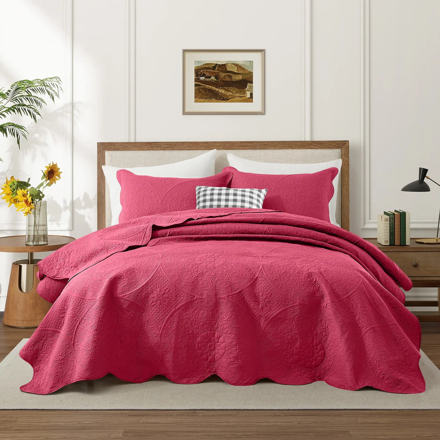 Transform your bedroom with the Imperial Homeware Floral Ultrasonic Bedspread Set! 🌸 Lightweight, breathable, and machine washable – perfect for all seasons. Available in Twin, Queen, and King sizes! 🛏️✨ #HomeDecor #Bedding #CozyVibes