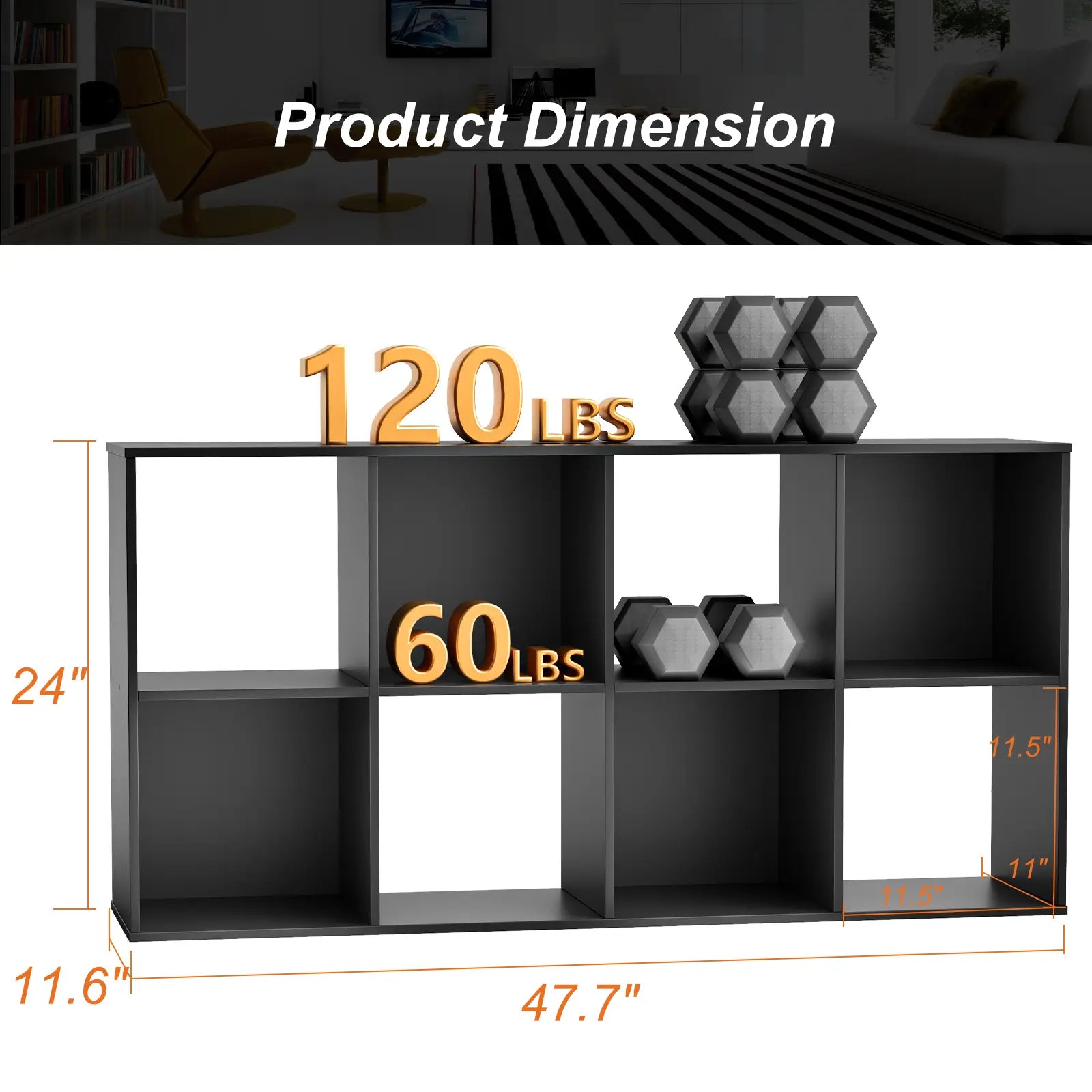 Cube Storage Organizer, Open Cube Bookshelf with Removable Back Panels, Stackable Display Bookcase for Living Room, Bedroom, Entryway
