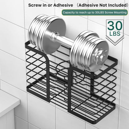 3-In-1 Adjustable Hair Dryer Holder and Tool Organizer for Wall Mounting or Cabinet Doors - Compatible with Flat Irons, Curling Irons, and Hair Straighteners