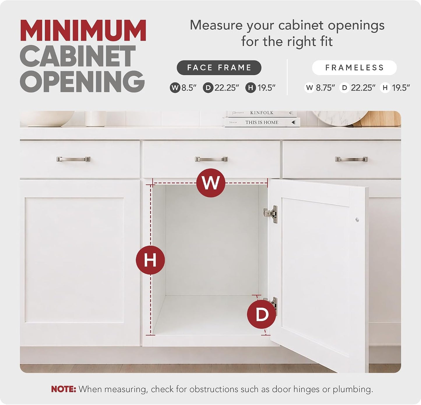 2-Tier Pull-Out Kitchen Cabinet Organizer, 9" x 22"
