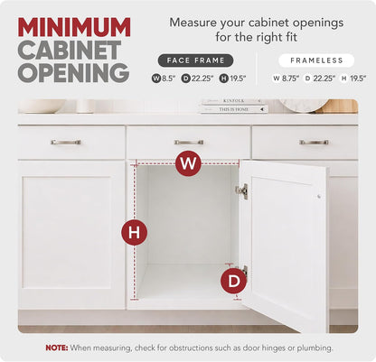 2-Tier Pull-Out Kitchen Cabinet Organizer, 9" x 22"