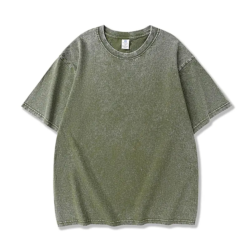 Men'S Cotton T-Shirts Half Short Sleeves Casual Loose Soild Streetwear Tops, Unisex Retro Street T-Shirts, Loose Fit Acid Washed Men'S T Shirts,Summerwins,Father'Sdaygifts,Back to School,Back to School Shopping