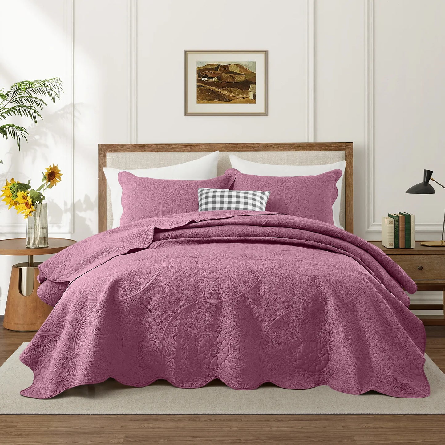 Transform your bedroom with the Imperial Homeware Floral Ultrasonic Bedspread Set! 🌸 Lightweight, breathable, and machine washable – perfect for all seasons. Available in Twin, Queen, and King sizes! 🛏️✨ #HomeDecor #Bedding #CozyVibes