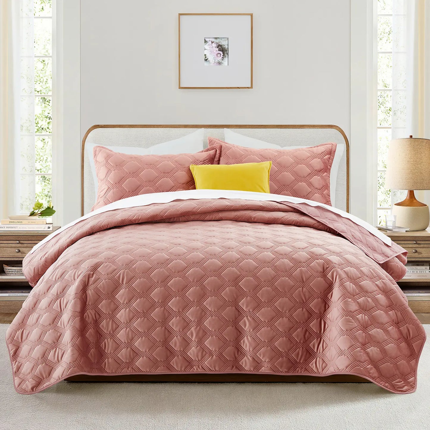 Transform your bedroom with the Imperial Homeware Floral Ultrasonic Bedspread Set! 🌸 Lightweight, breathable, and machine washable – perfect for all seasons. Available in Twin, Queen, and King sizes! 🛏️✨ #HomeDecor #Bedding #CozyVibes